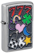 Zippo Casino Vibes Color Image Design, Street Chrome Lighter #48682