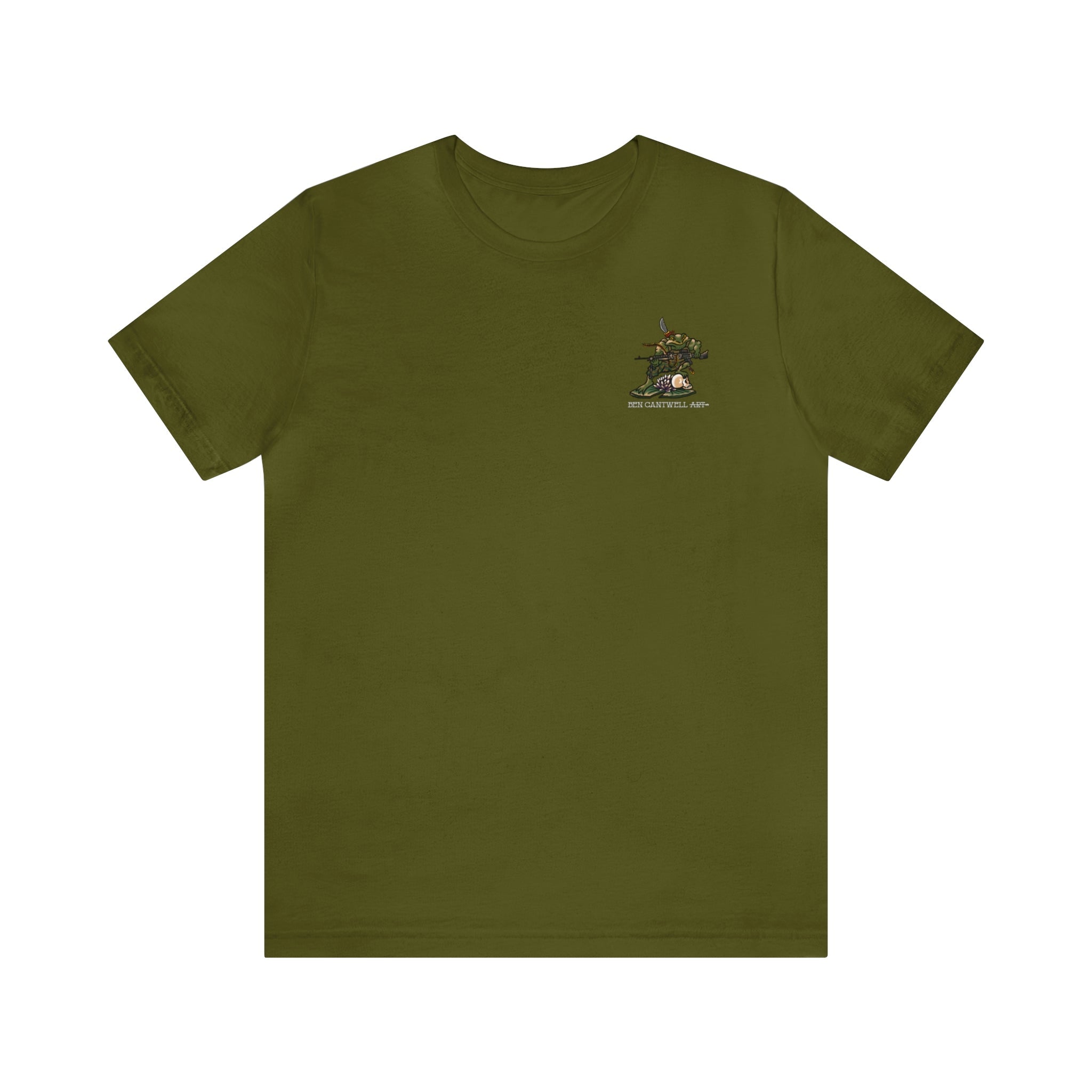 240 Machine Gun Frog - Front Print - Short Sleeve Tee