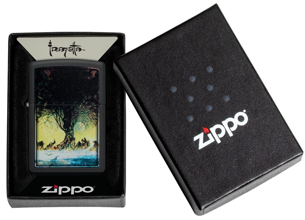 Zippo Frank Frazetta Swamp Design, Black Matte Lighter #48376