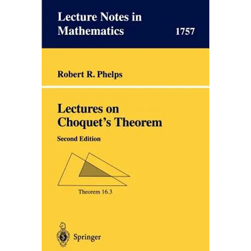 Lectures on Choquet's Theorem - Paperback
