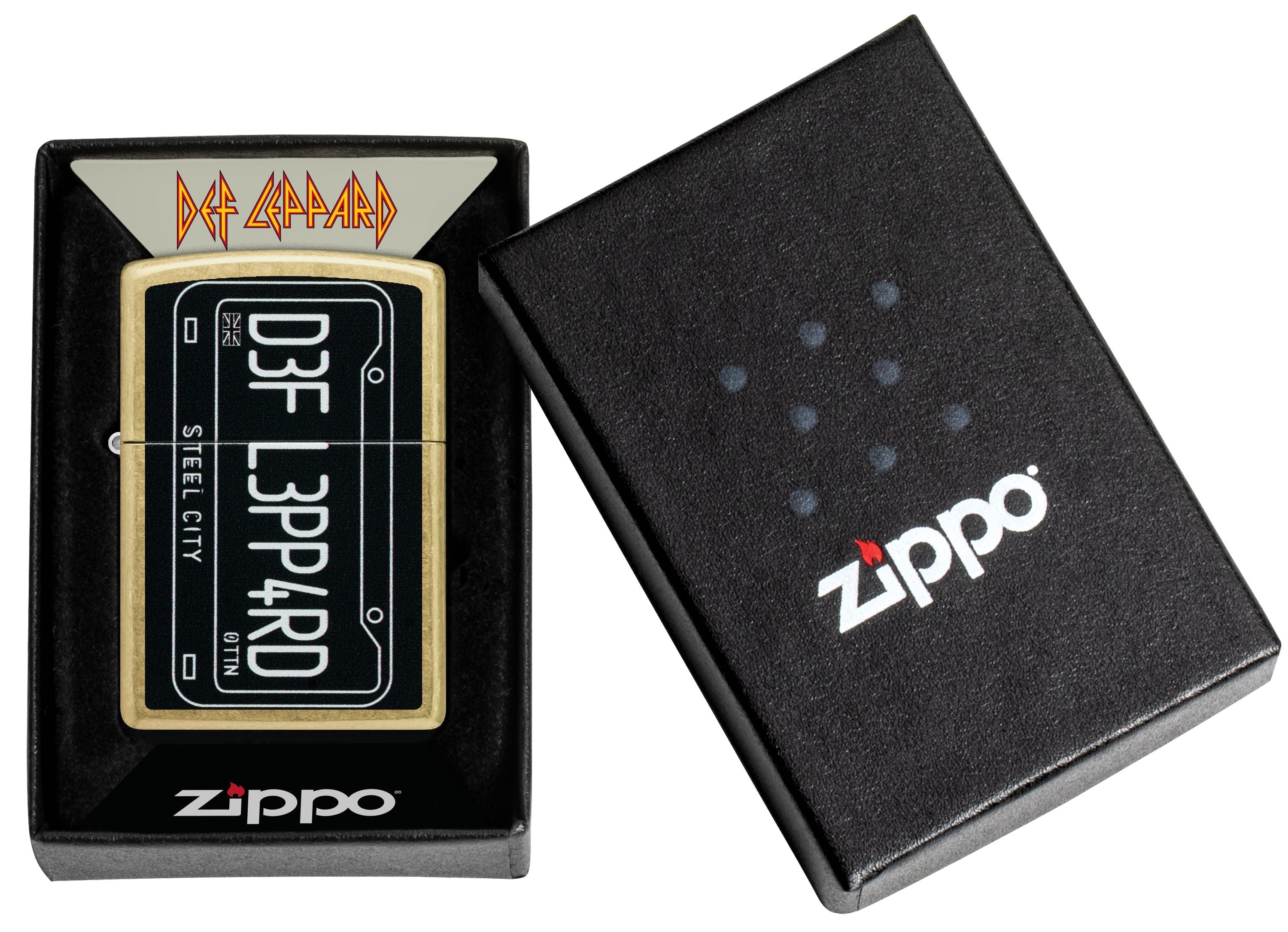 Zippo Def Leppard Steel City Street Brass Lighter #47223