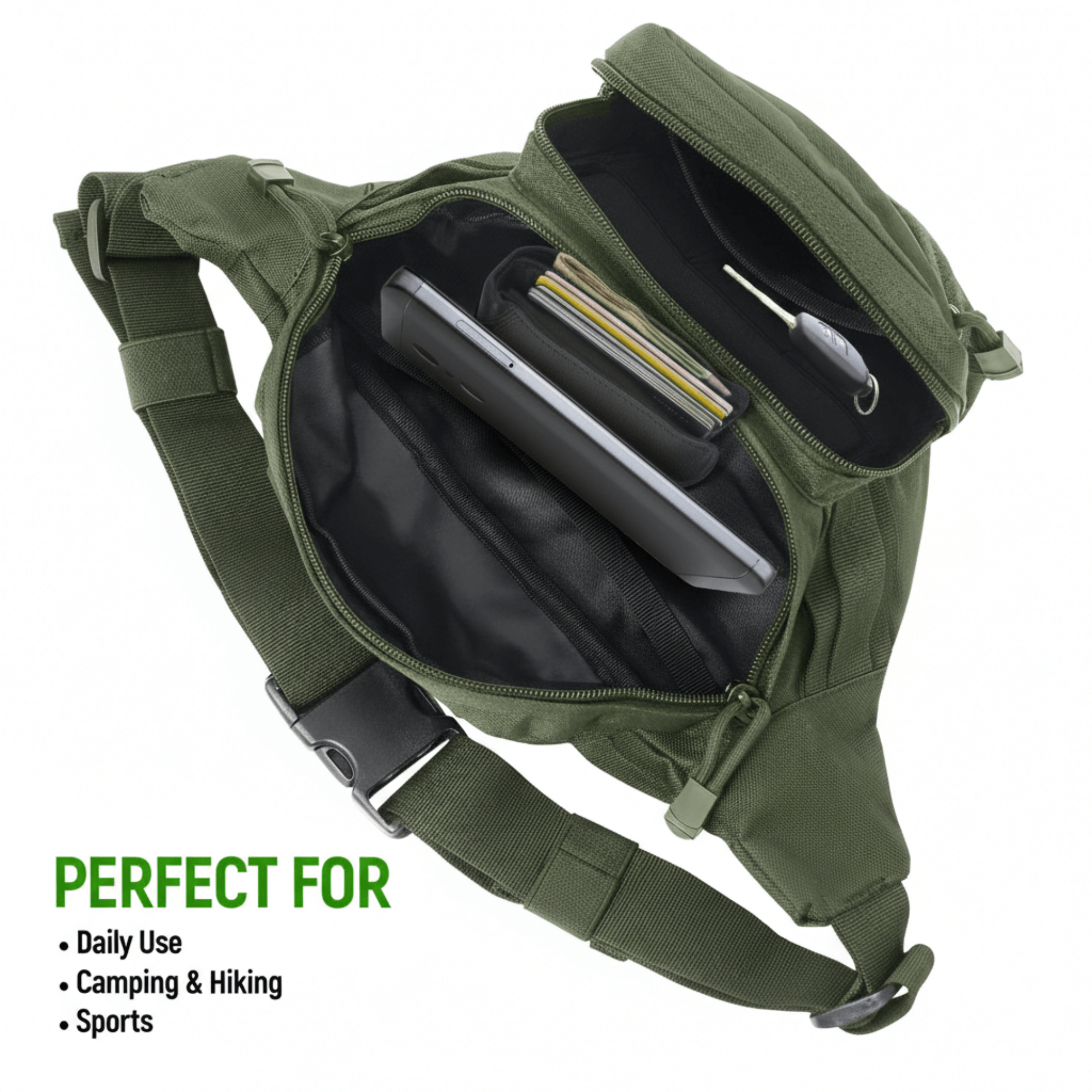 XGear Tactical Hunting Fanny Pack with USA Flag Patch