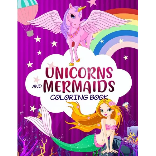 Mermaid Unicorn Colouring - Paperback