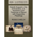 Hoerdt (August) V. City of Evanston. U.S. Supreme Court Transcript of Record with Supporting Pleadings