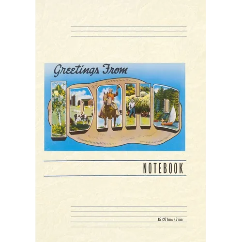 Vintage Lined Notebook Greetings from Idaho - Paperback
