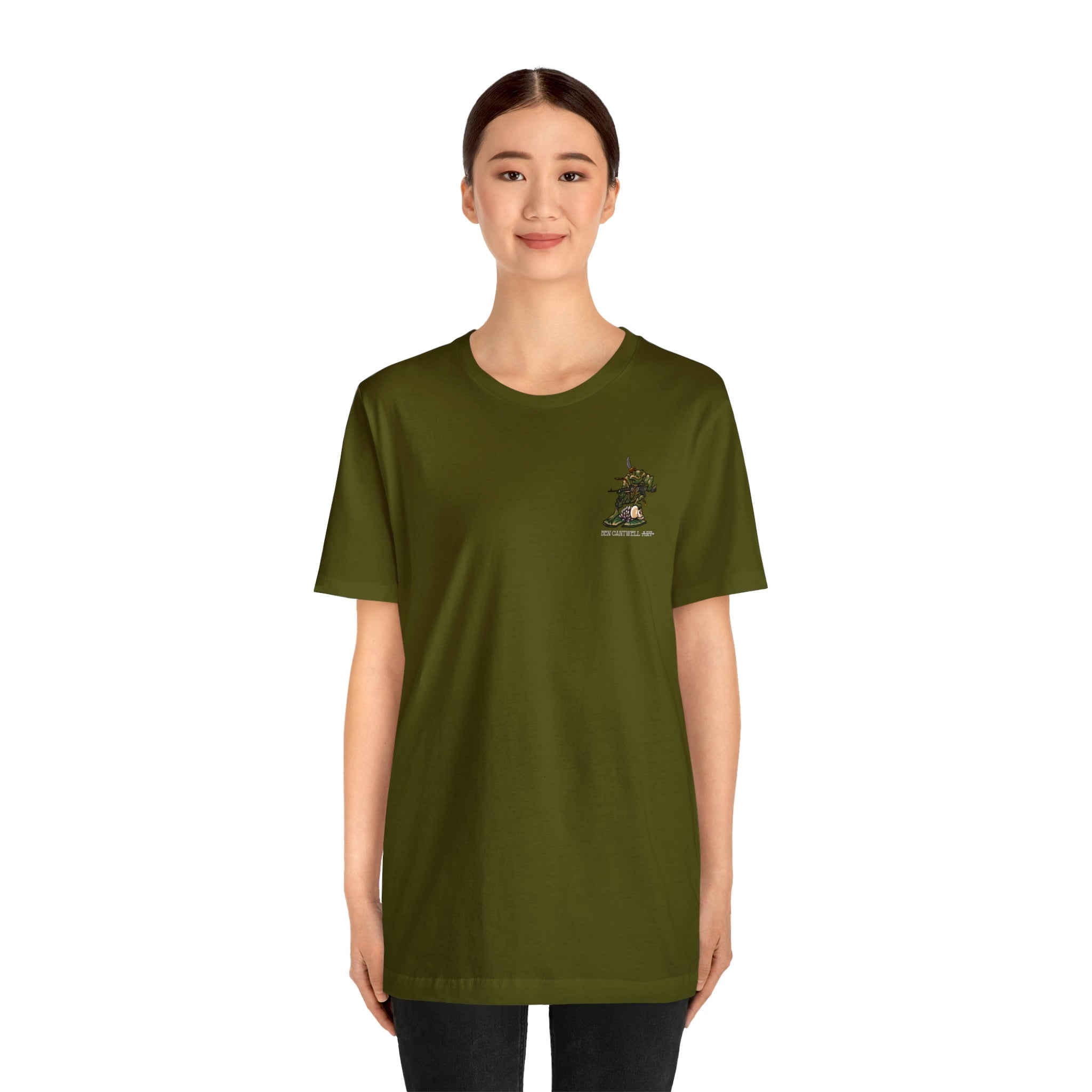 240 Machine Gun Frog - Front Print - Short Sleeve Tee