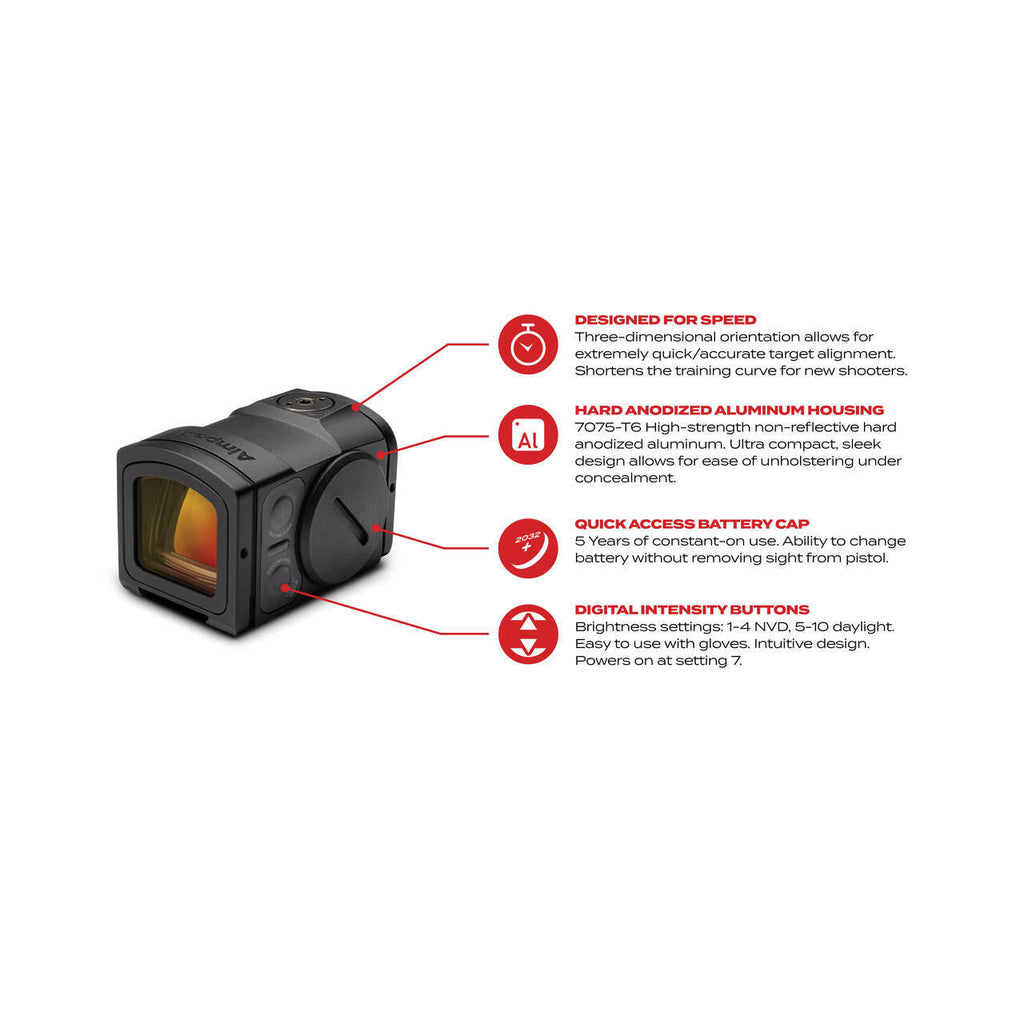 Aimpoint Acro P2 - Red Dot Reflex Sight  w/ Fully Enclosed Body & 5 Year Battery Life