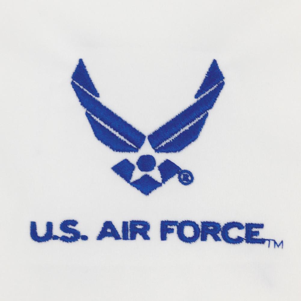 Air Force Wings Embroidered Performance Polo (White)