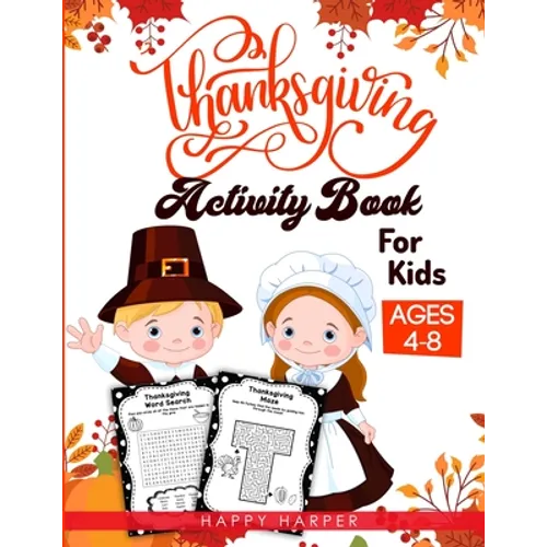 Thanksgiving Activity Book For Kids - Paperback