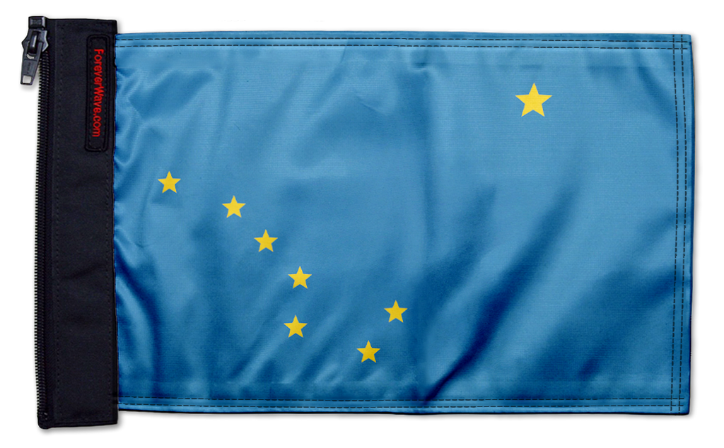 State Flag Alaska 12"x18" Forever Wave Flag