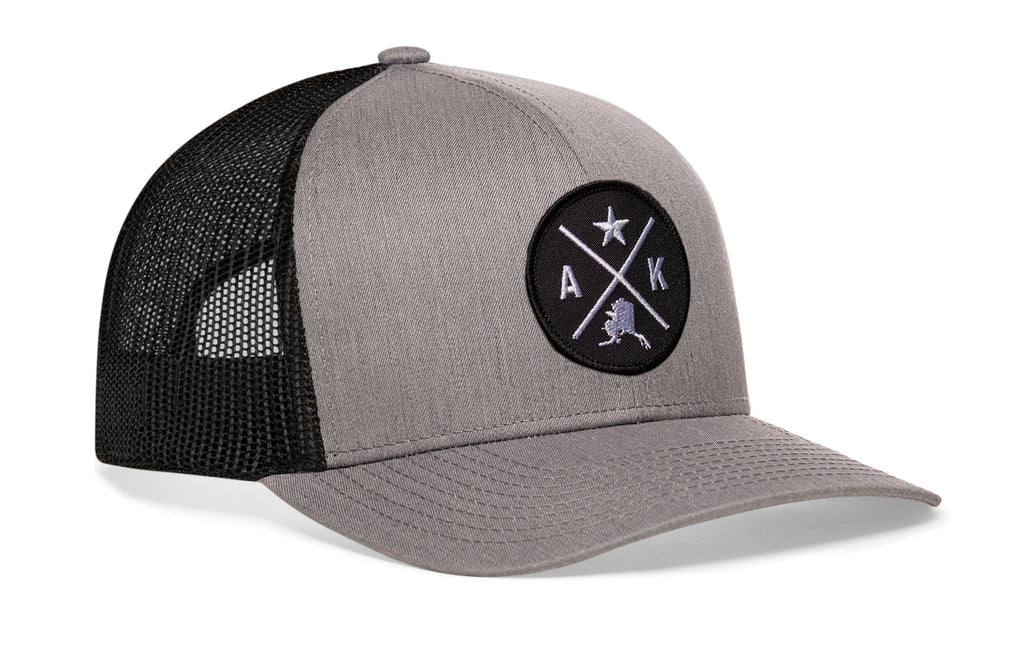 Alaska Trucker Hat  |  Black AK X Snapback