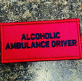 ASOS - Alcoholic Ambulance Driver - 2x4 Patch - Red w/Navy