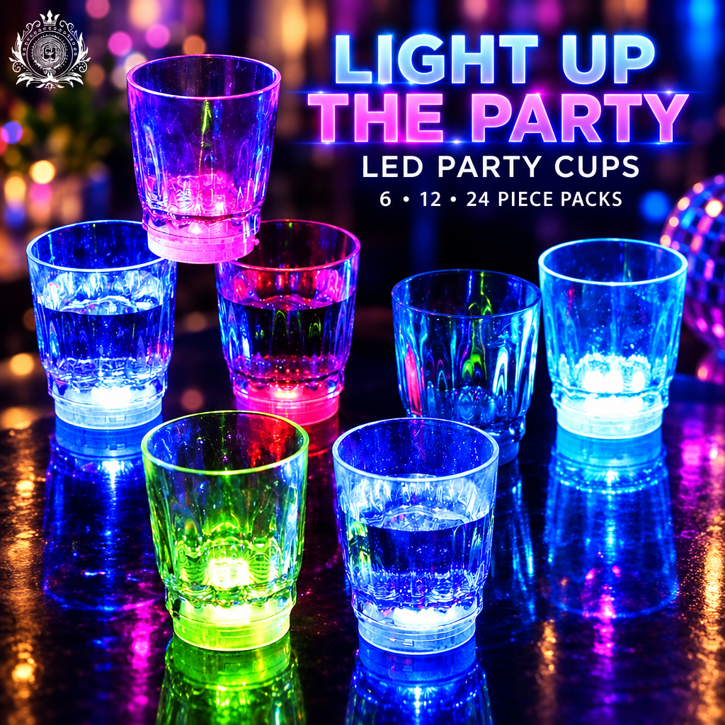 LED Party Cups | Light-Up Drinkware in 6, 12 & 24 Packs | Parties & Celebrations