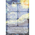 Weekly Planner Notepad: Van Gogh Starry Night, Daily Planning Pad for Organizing, Tasks, Goals, Schedule - Paperback
