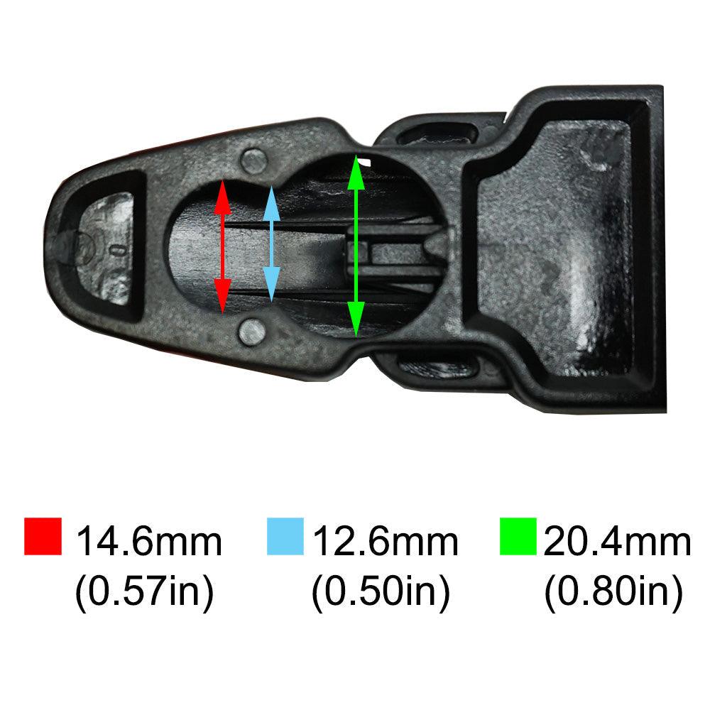 Scuba Diving Fin Spring Heel Strap with Quick Release Buckles - Pair