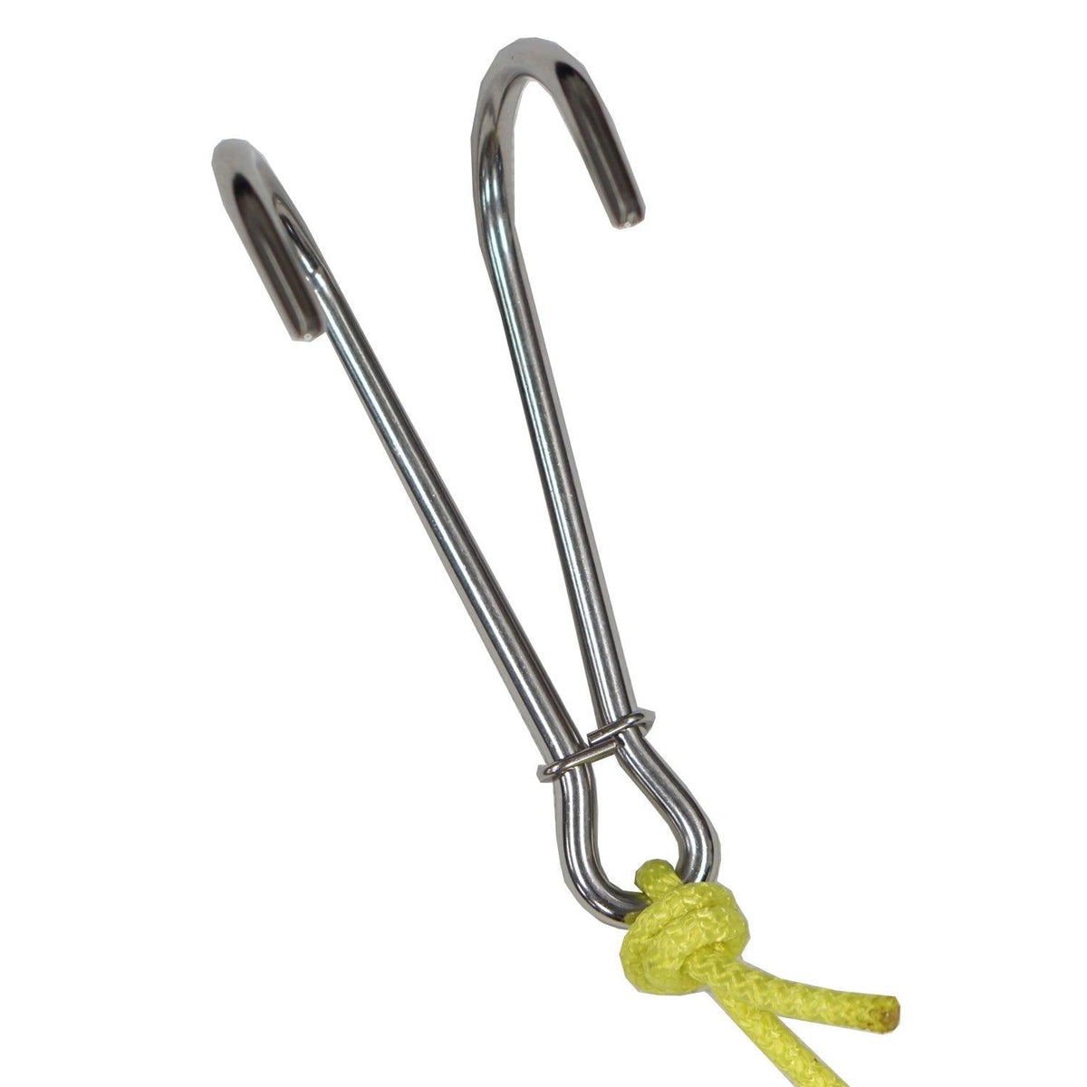 Scuba Choice Heavy duty 6mm Stainless steel Reef Drift Hook w/ Rope and Clip