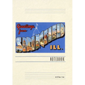 Vintage Lined Notebook Greetings from Springfield, Illinois - Paperback