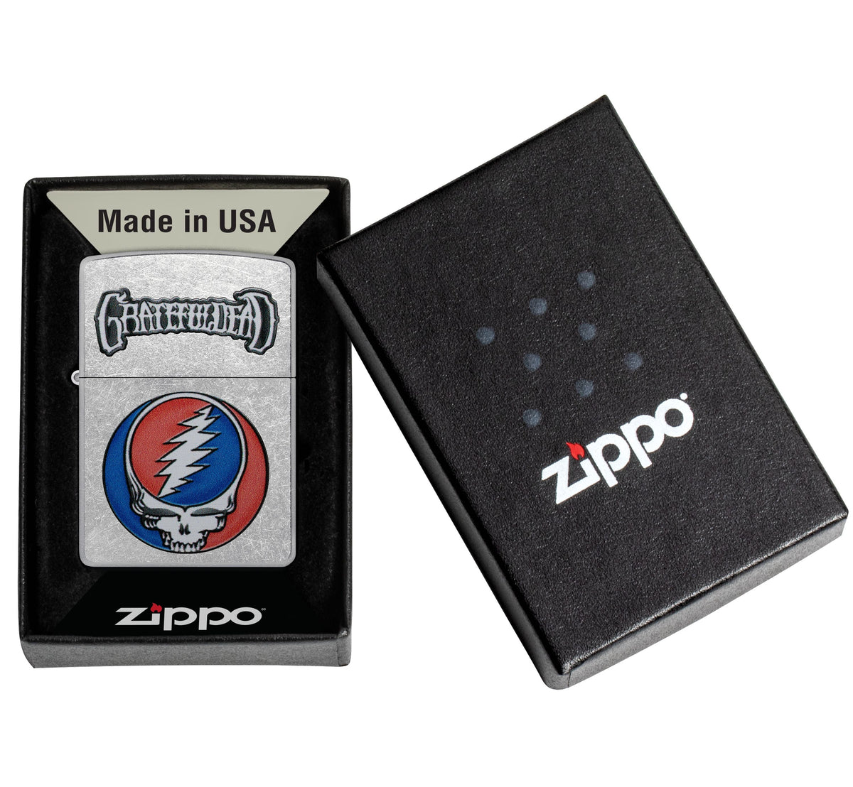 Zippo Grateful Dead Stealie Logo, Street Chrome Lighter #47247