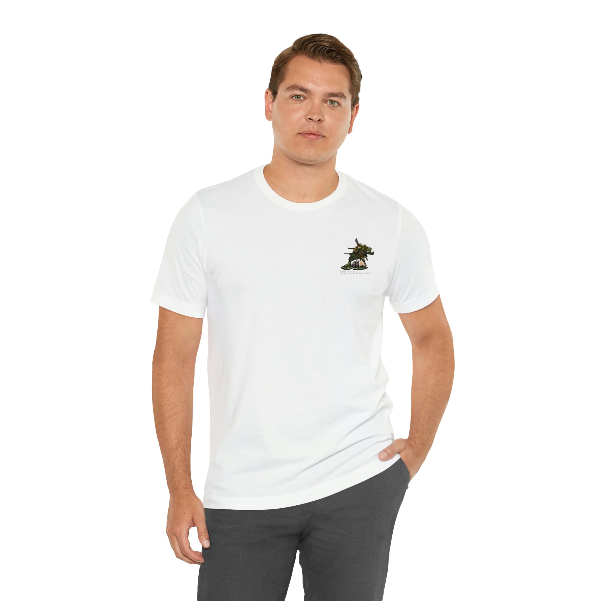 240 Machine Gun Frog - Front Print - Short Sleeve Tee