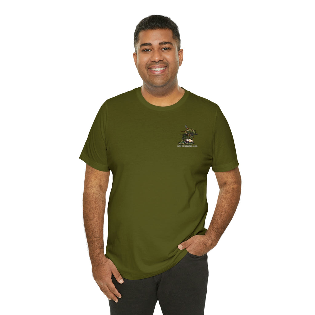 240 Machine Gun Frog - Front Print - Short Sleeve Tee