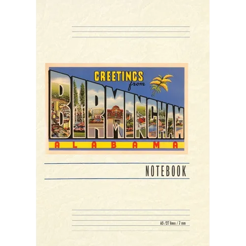 Vintage Lined Notebook Greetings from Birmingham