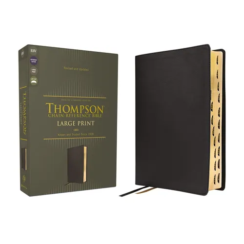 Esv, Thompson Chain-Reference Bible, Large Print, Leathersoft, Black, Red Letter, Thumb Indexed - Imitation Leather