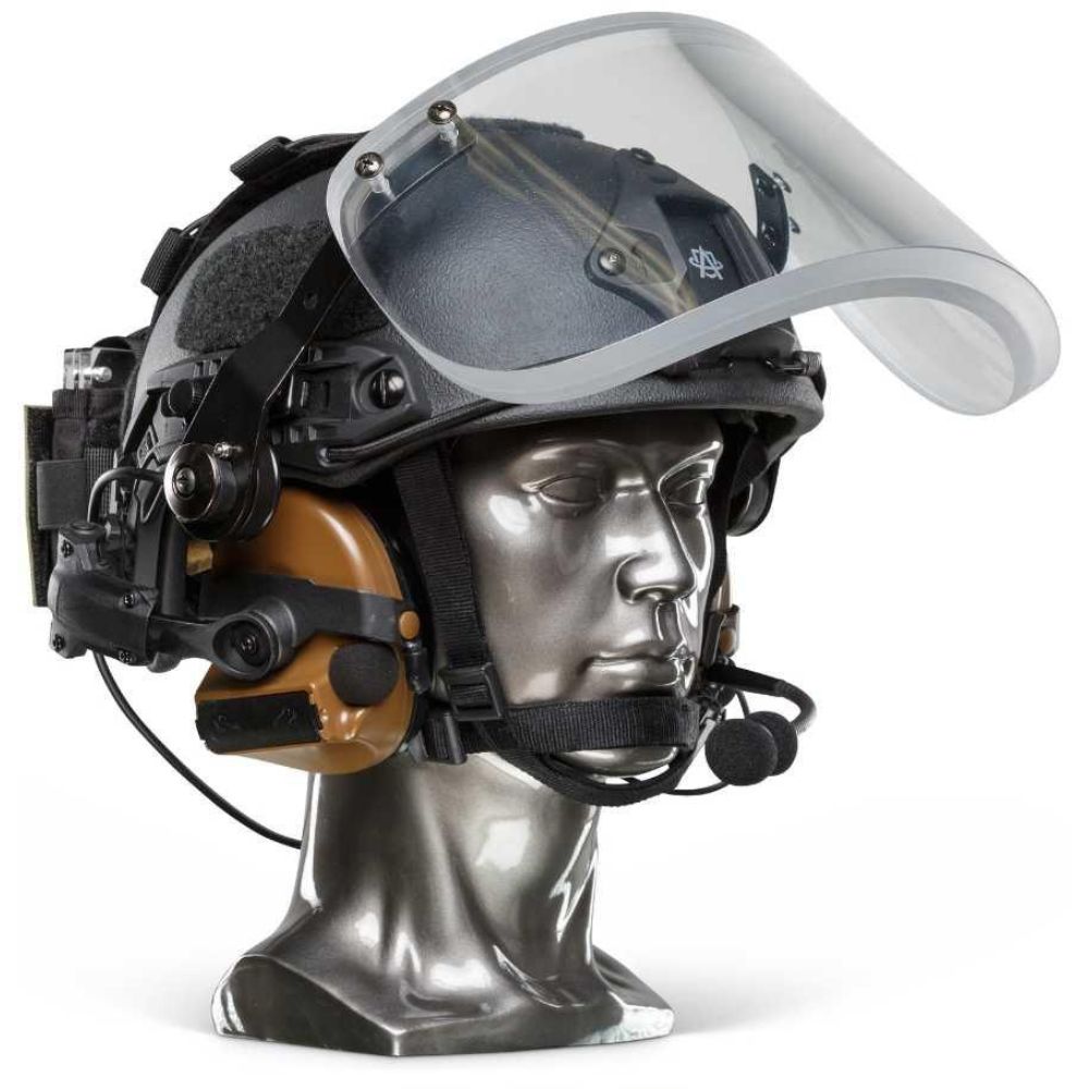 Ballistic Helmet with Face Shield - NIJ Level IIIA+