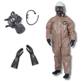 Chemical Protection Kit Coveralls, Gas Mask, Chemical Gloves