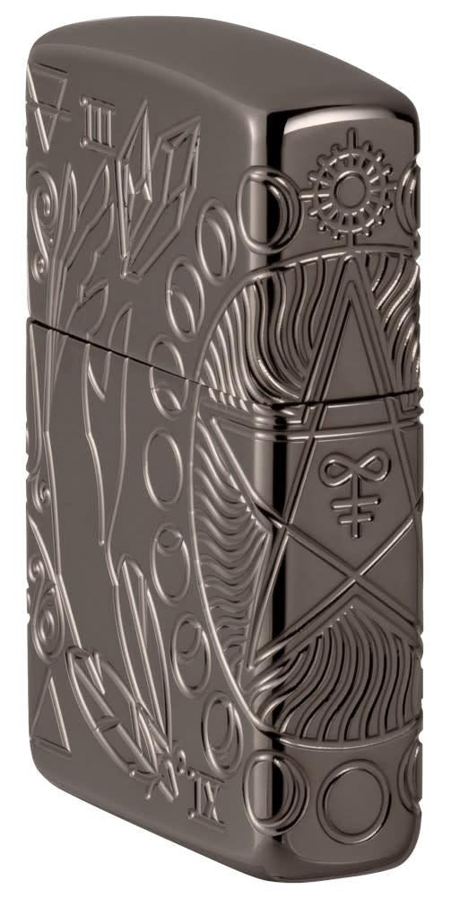 Zippo 360° Armor Black Ice MultiCut Sprirtual Design Windproof Lighter #49689