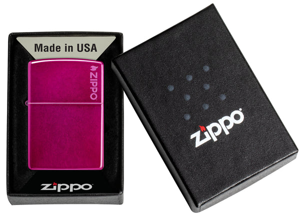 Zippo Classic Candy Raspberry Base Model with Logo Lighter #24003ZL