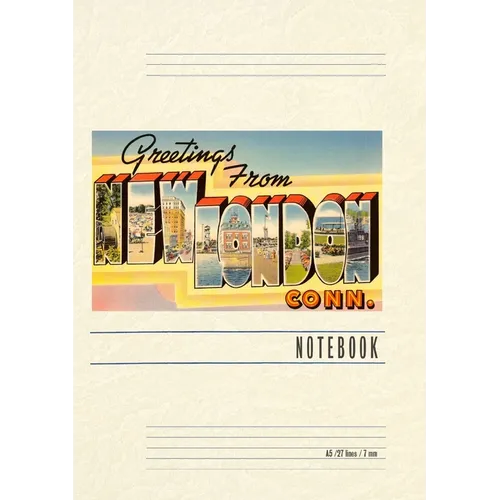 Vintage Lined Notebook Greetings from New London
