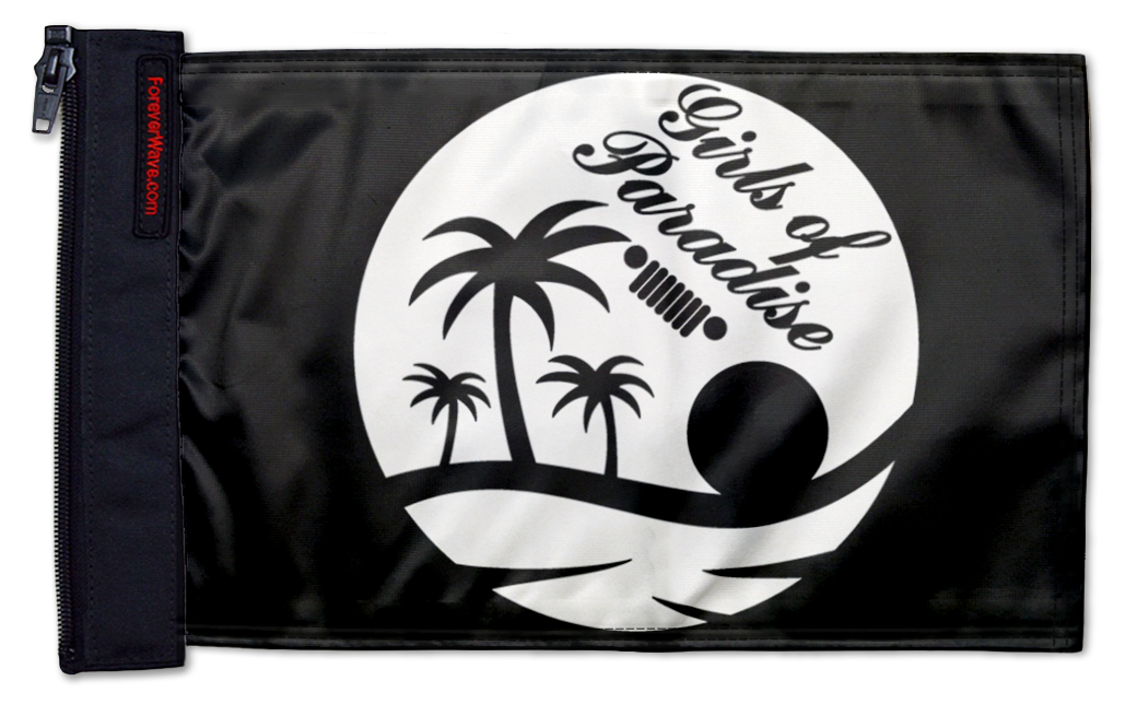 Girls Of Paradise 12"x18" Forever Wave Flag for Boats