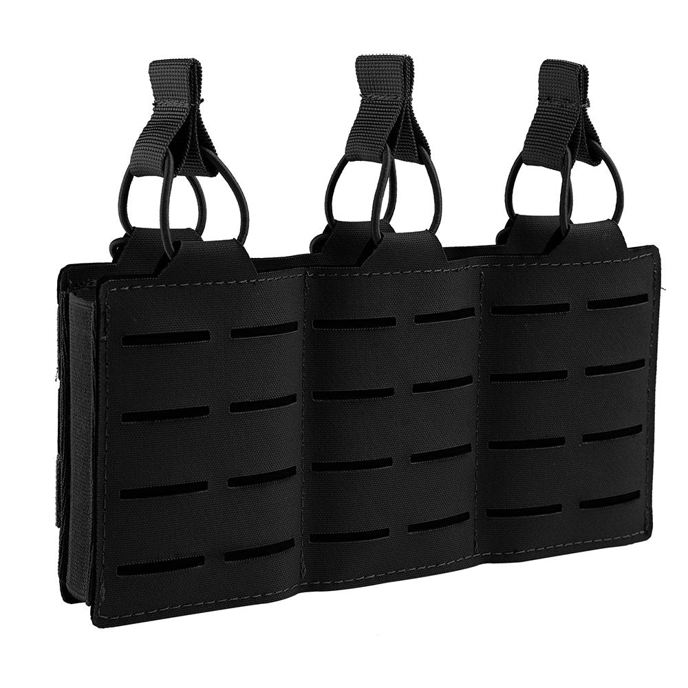 Tactical Molle Mag Pouch, Single Double Triple Nylon 5.56mm 7.62mm Open Top Rifle Magazine Holder for AR-15 M4 M14 M16 G36 HK416