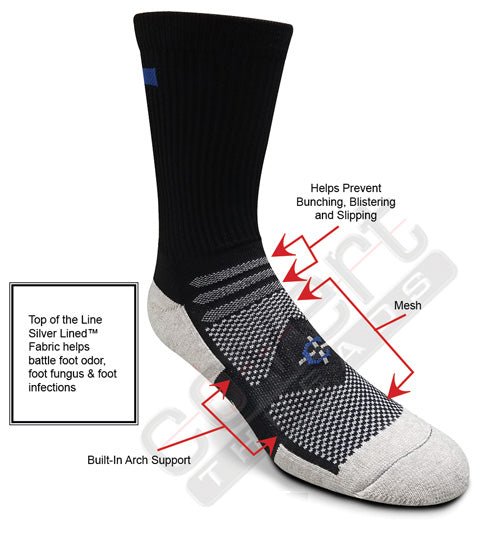 Blue Line Crew Sock