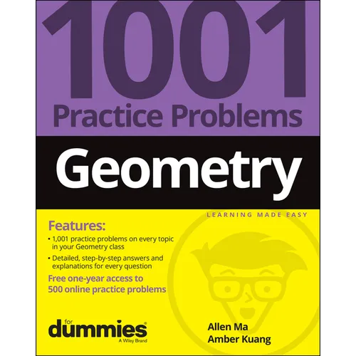 Geometry: 1001 Practice Problems for Dummies (+ Free Online Practice) - Paperback