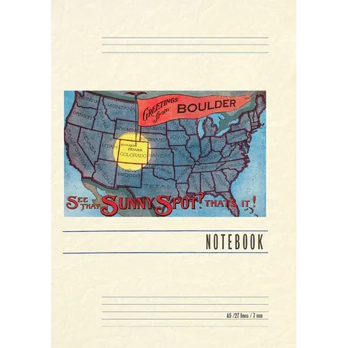 Vintage Lined Notebook Greetings from Boulder