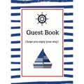 Nautical Guest Book Hardcover - Hardcover