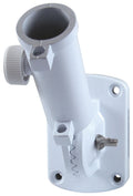 Adjustable Flagpole Bracket – 13 Position Aluminum Mount for House | White
