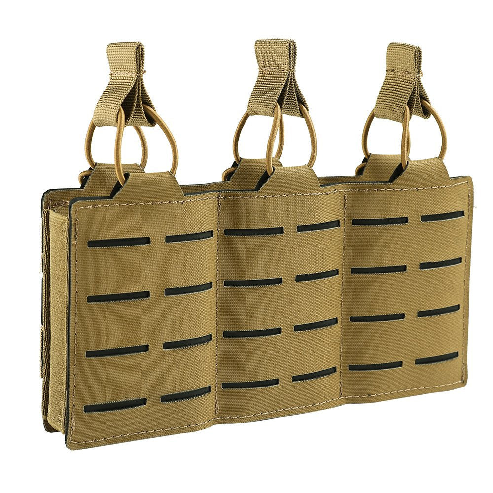 Tactical Molle Mag Pouch, Single Double Triple Nylon 5.56mm 7.62mm Open Top Rifle Magazine Holder for AR-15 M4 M14 M16 G36 HK416
