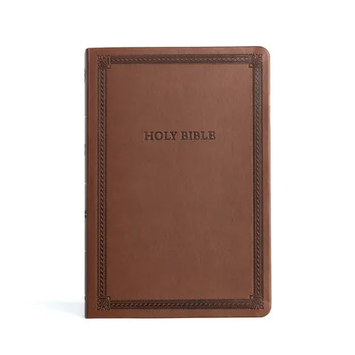 CSB Large Print Thinline Bible, Value Edition, Brown Leathertouch - Imitation Leather