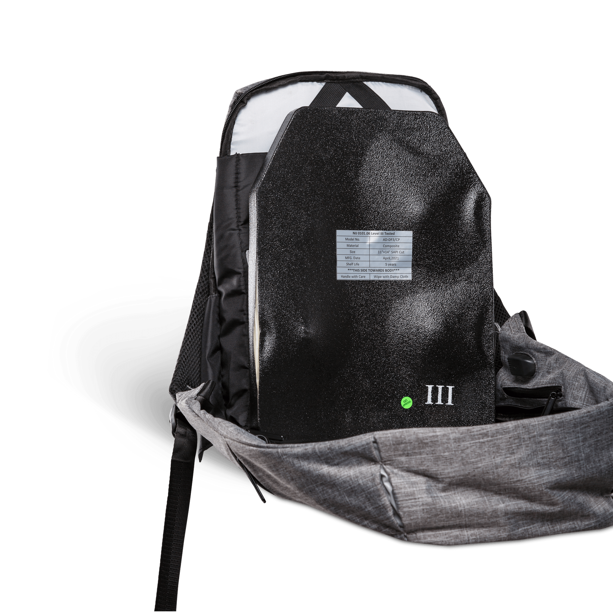 Bulletproof Backpack Insert - Level 3A, 3 and 4 Options