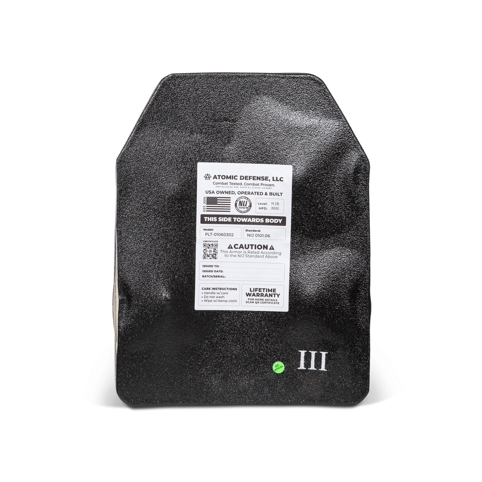 Bulletproof Backpack Insert - Level 3A, 3 and 4 Options