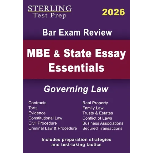 MBE and State Essay Essentials: Governing Law for Bar Exam Prep - Paperback
