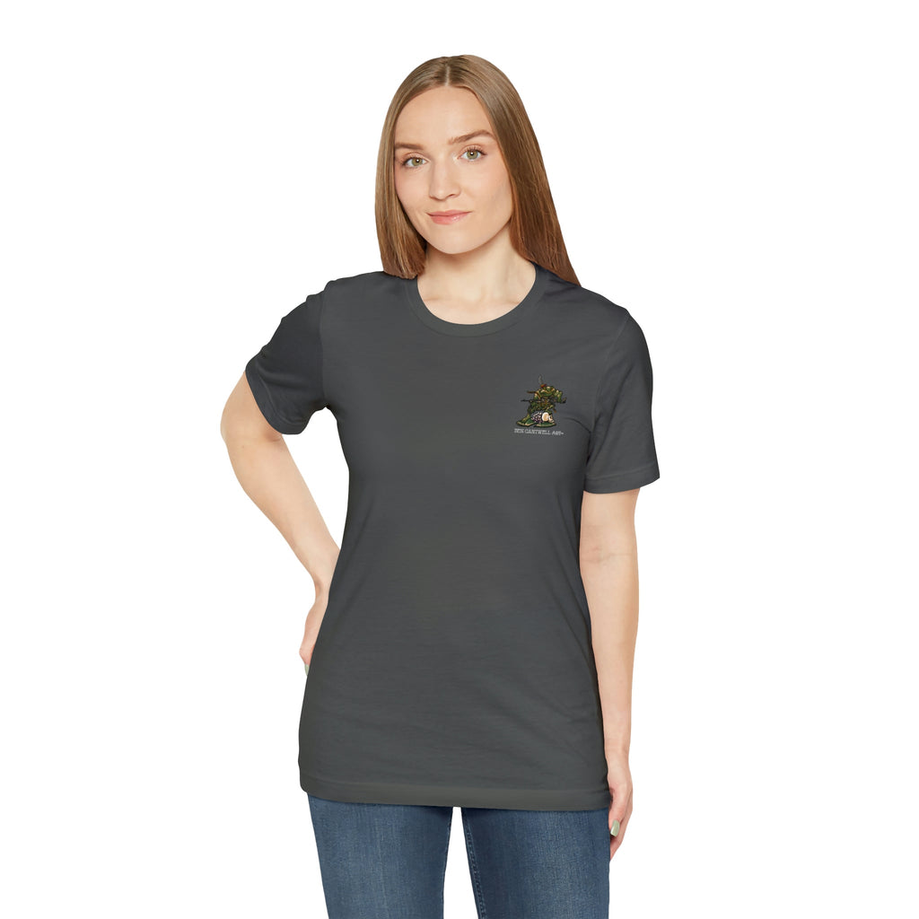 240 Machine Gun Frog - Front Print - Short Sleeve Tee