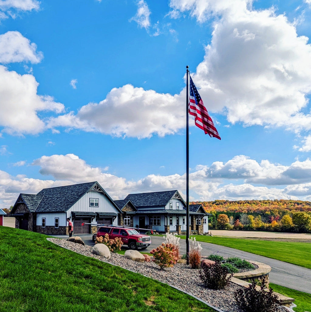 30' External Halyard Aluminum Flagpole - Continental Series