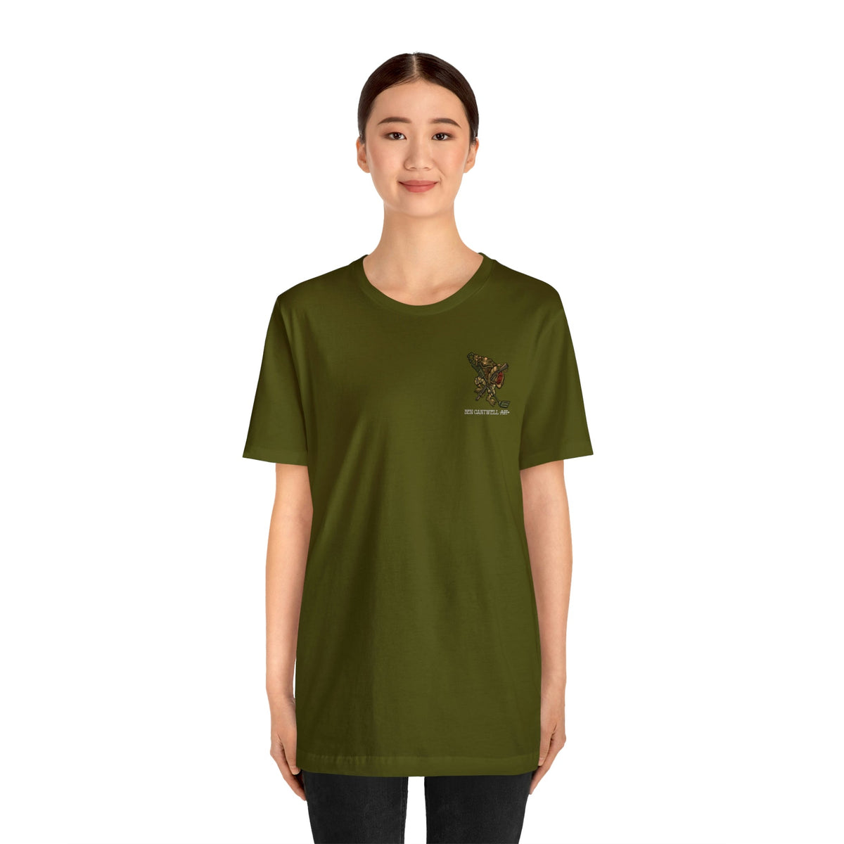 Metal Detector and Shotgun Engineer Frog - Front Print - Short Sleeve Tee