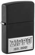 Zippo Logo Est. 1932 Emblem Design, Black Matte Lighter #48689