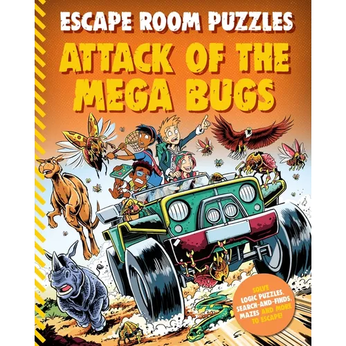 Escape Room Puzzles: Attack of the Mega Bugs - Paperback