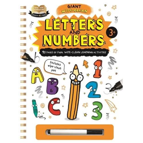 Help with Homework Letters & Numbers: Giant Wipe-Clean Workbook for 3+ Year-Olds - Spiral