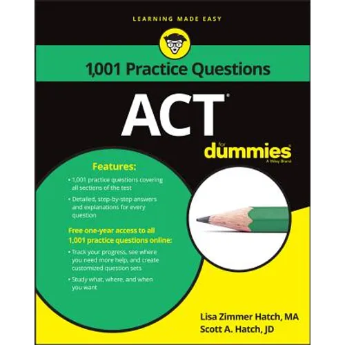 ACT: 1,001 Practice Questions for Dummies - Paperback